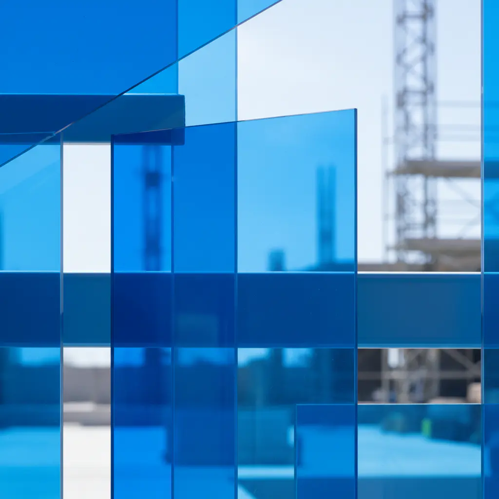 Abstract blue construction background